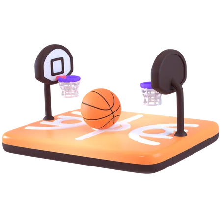 Basketball Platz  3D Icon