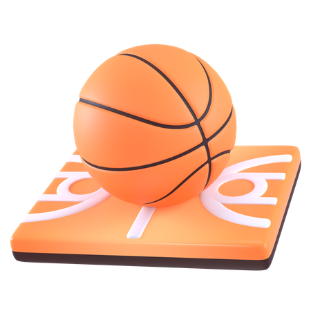 Basketball Platz  3D Icon