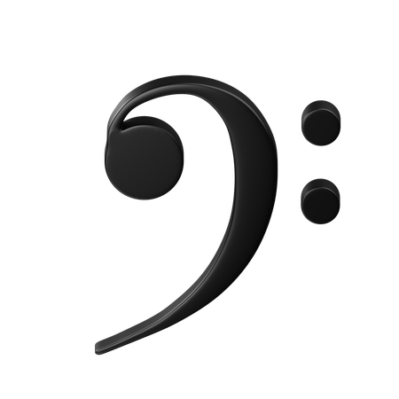 Bass Clef  3D Icon