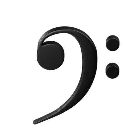 Bass Clef  3D Icon