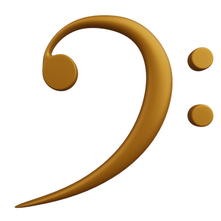 Bass Clef  3D Icon