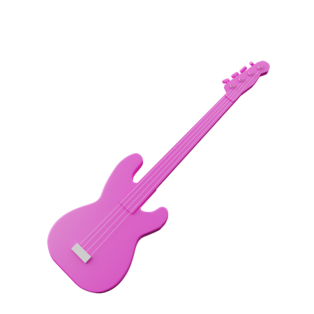 Bass Guitar 3D Illustration