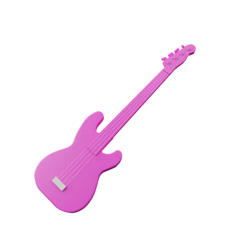 3 D Illustration Of Simple Object Musical Instrument Bass 3D Illustration