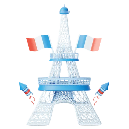 Bastille Day  3D Icon