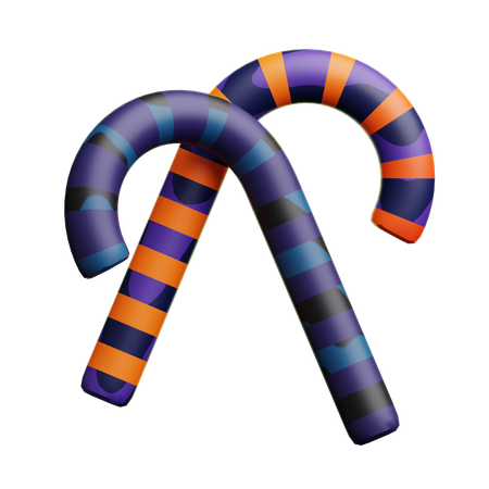 Bastón de caramelo  3D Icon