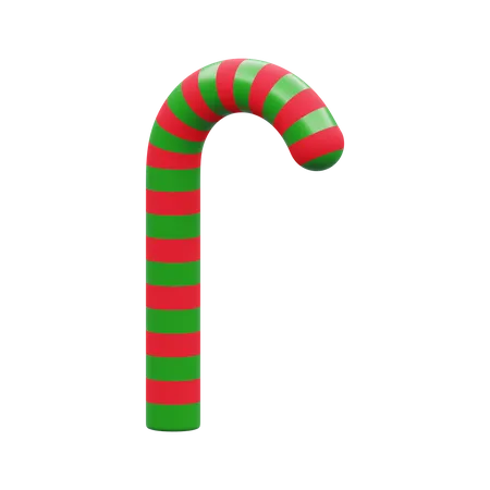 Representacion 3 D De Baston De Caramelo Verde Y Rojo Para Las Vacaciones De Navidad Aisladas 3D Illustration
