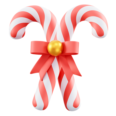 Bastón de caramelo de navidad  3D Icon