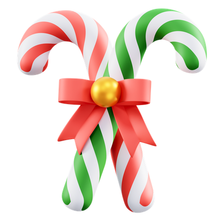 Bastón de caramelo de navidad  3D Icon