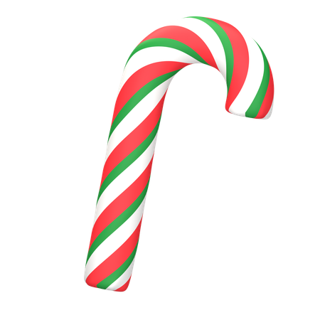 Bastón de caramelo de navidad  3D Icon