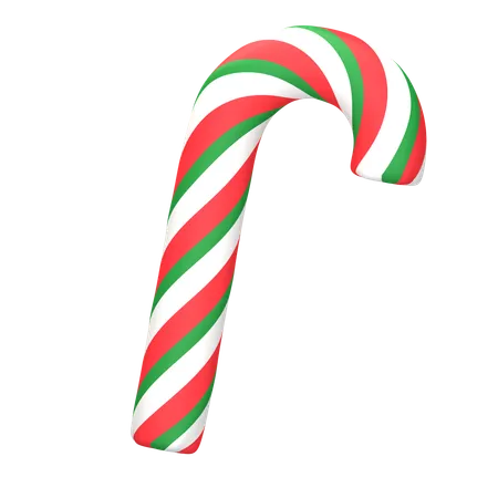 Bastón de caramelo de navidad  3D Icon