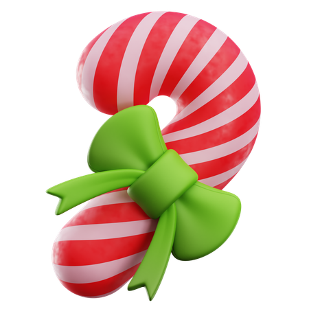 Bastón de caramelo de navidad  3D Icon