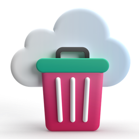 Basura en la nube  3D Icon