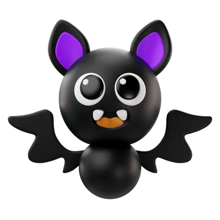 3 D Rendering Of Halloween Bat Icon 3D Icon