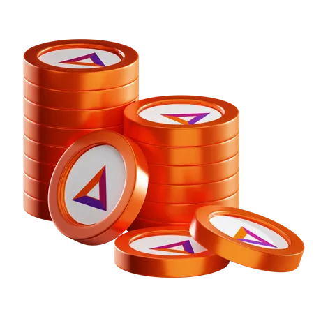 Bat Coin Stacks  3D Icon