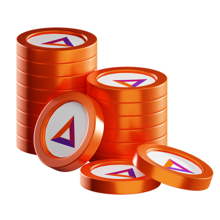 Bat Coin Stacks  3D Icon