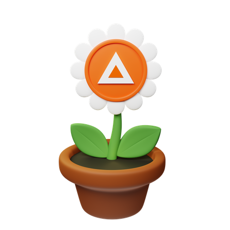 Bat Crypto Plant Pot  3D Icon