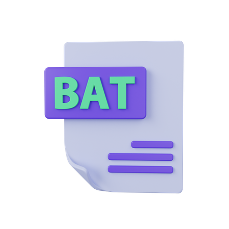 Bat File  3D Icon