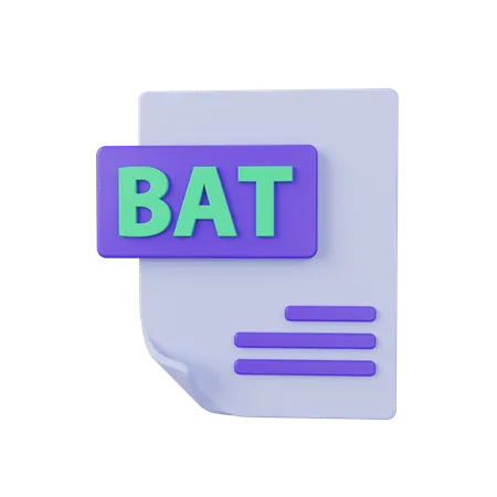 Bat File  3D Icon