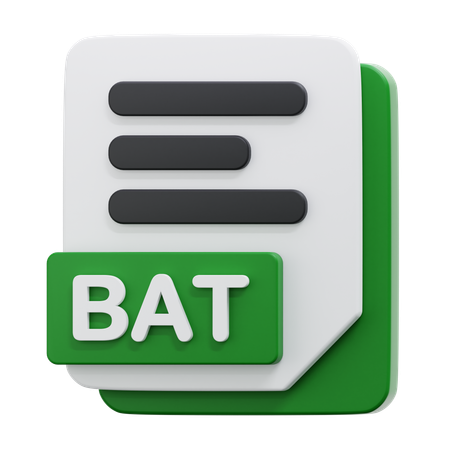 BAT FILE  3D Icon