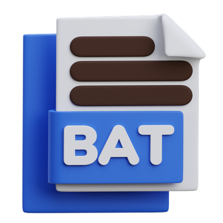 Bat File  3D Icon