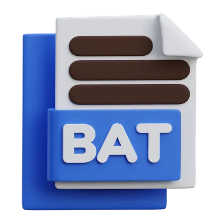 Bat File  3D Icon