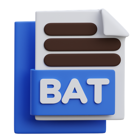 Bat File  3D Icon