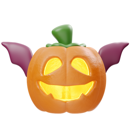 Bat Pumpkin  3D Icon