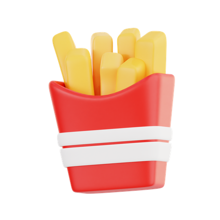 Batatas fritas  3D Icon