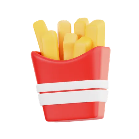 Batatas fritas  3D Icon