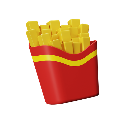 Batatas fritas  3D Icon