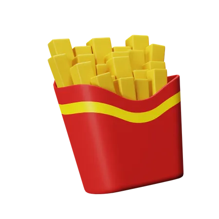 Batatas fritas  3D Icon