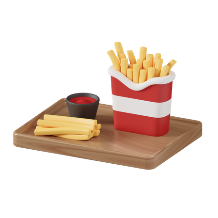 Batatas fritas  3D Icon