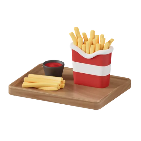 Batatas fritas  3D Icon