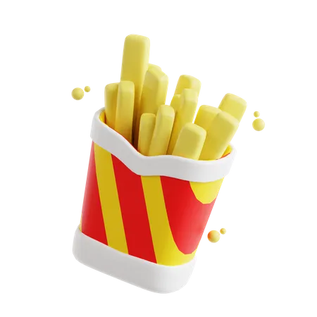 Batatas fritas  3D Icon