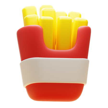 Batatas fritas  3D Icon