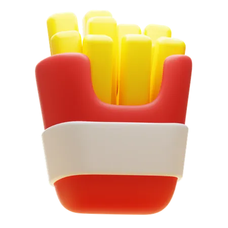 Batatas fritas  3D Icon