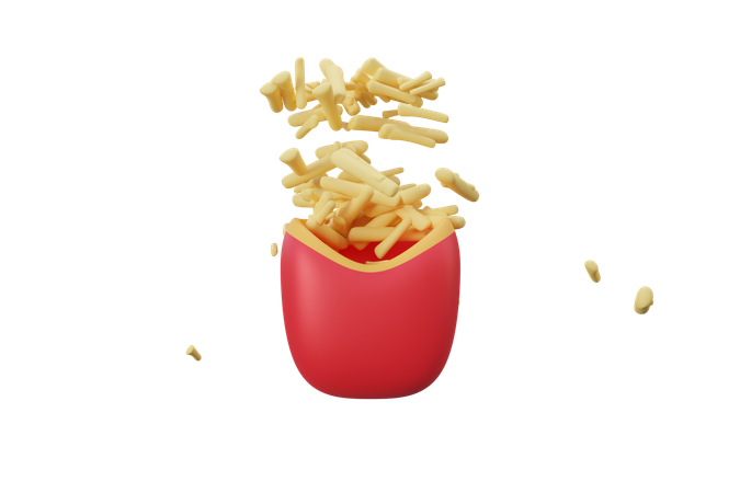 Batatas fritas  3D Icon