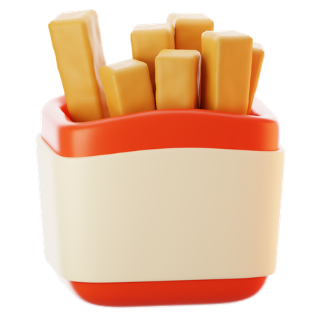 Batatas fritas  3D Icon