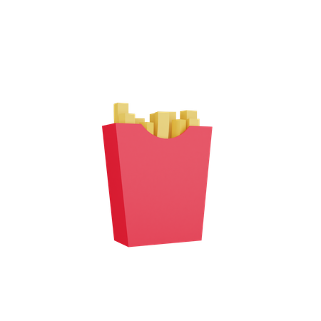 Batatas fritas  3D Icon