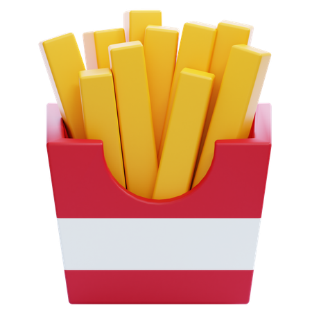 Batatas fritas  3D Icon