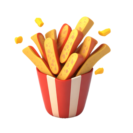 Batatas fritas  3D Icon