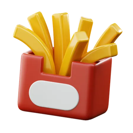 Batatas fritas  3D Icon