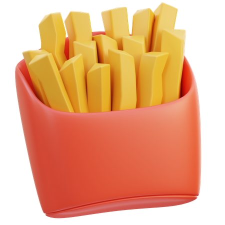 Batatas fritas  3D Icon