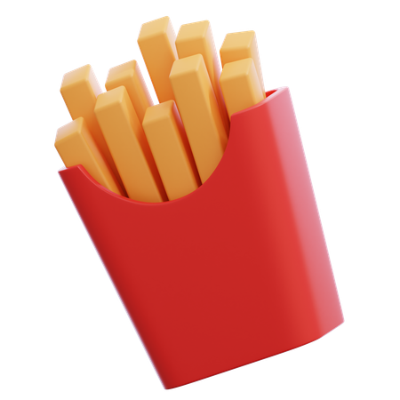 Batatas fritas  3D Icon