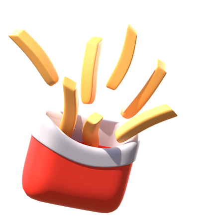 Batatas fritas  3D Icon