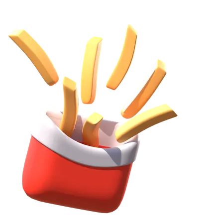 Batatas fritas  3D Icon