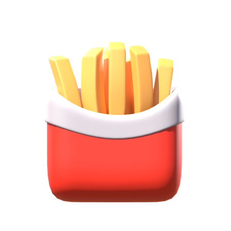 Batatas fritas  3D Icon