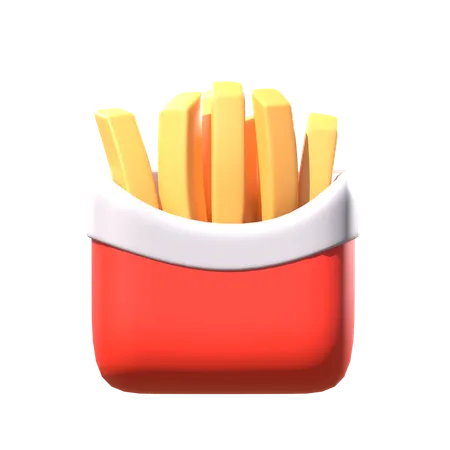 Batatas fritas  3D Icon