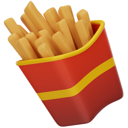 Batatas fritas  3D Icon