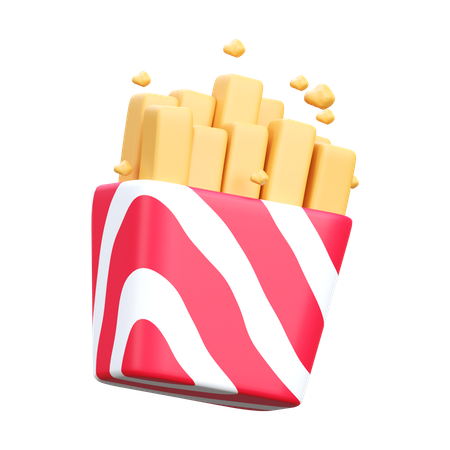 Batatas fritas  3D Icon